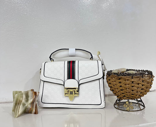 Gucci structured top handle crossbody bag