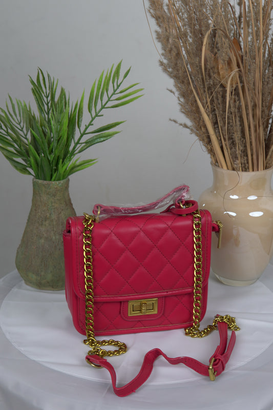 B13. Scarlet Luxe Quilted Mini Bag