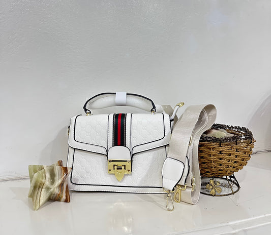 Gucci structured top handle crossbody bag