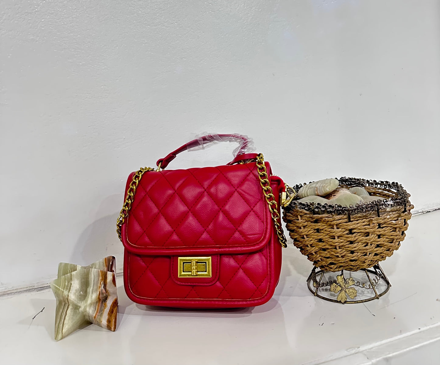 Scarlet Luxe Quilted Mini Bag