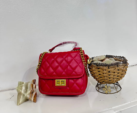 Scarlet Luxe Quilted Mini Bag