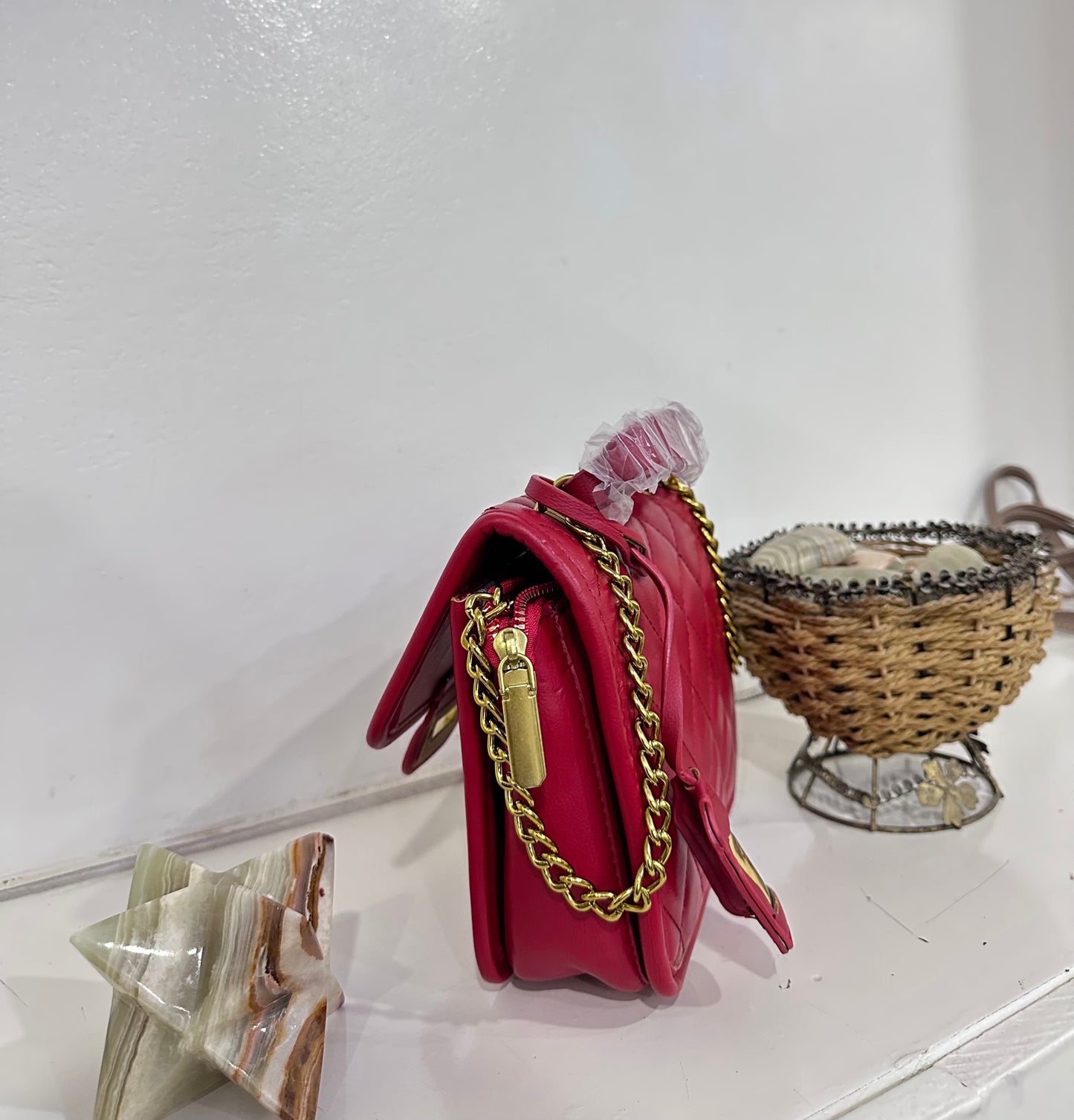 Scarlet Luxe Quilted Mini Bag