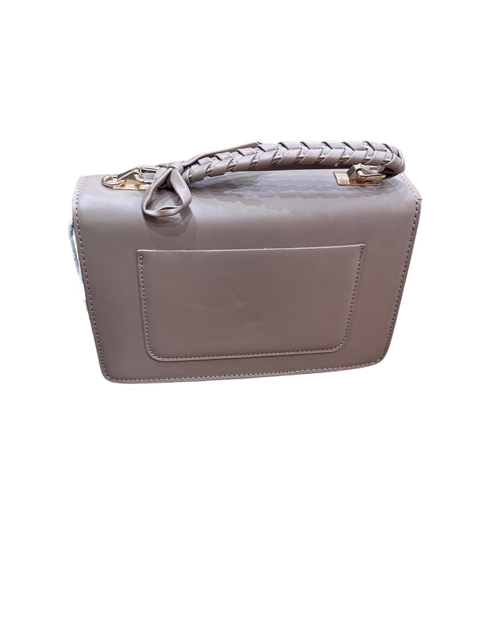 Villa Luxe Braided Top Handle Mini Bag – Taupe