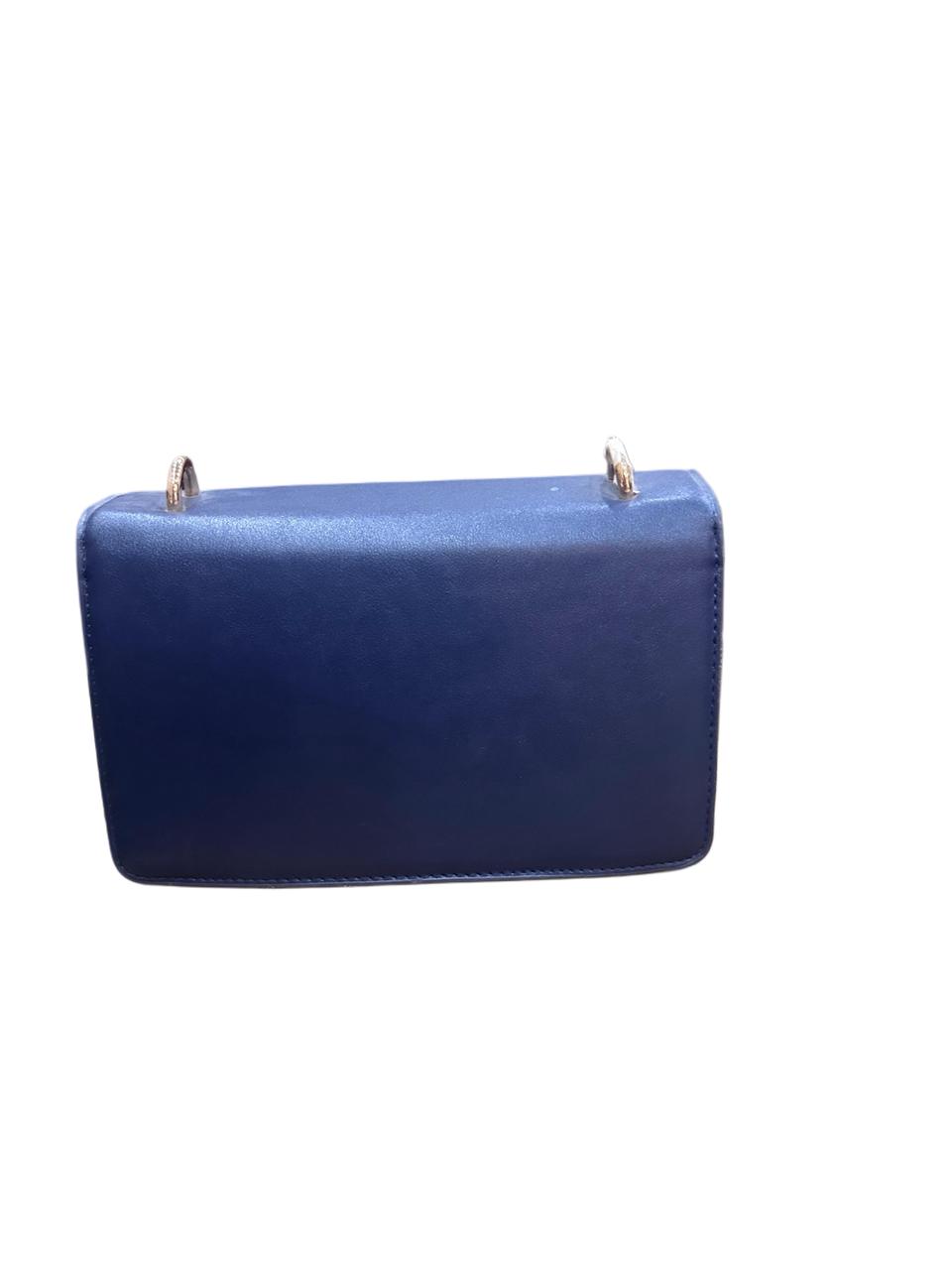 Tom Ford Blue Leather Chain Shoulder Bag