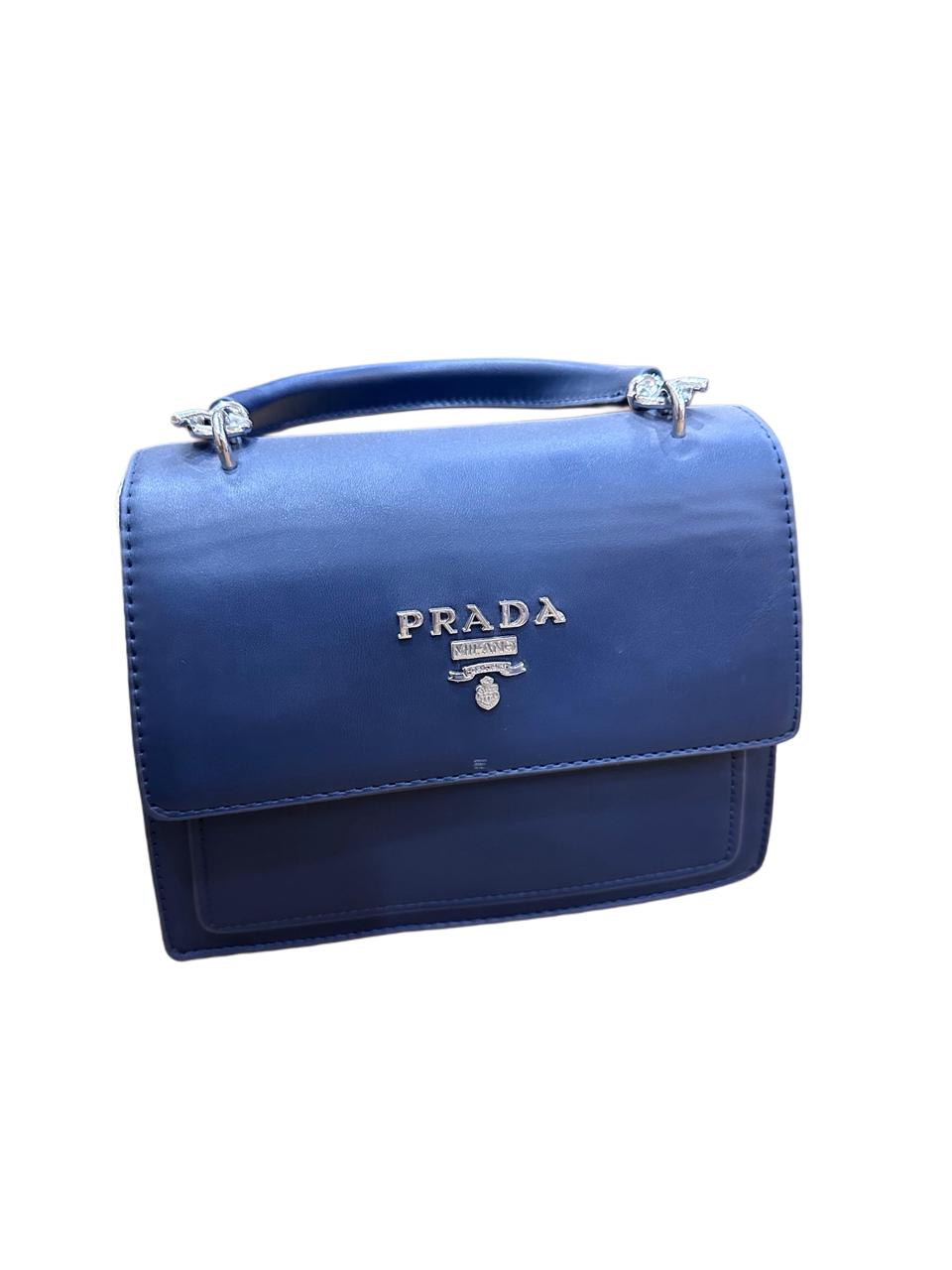 Prada Leather Top Handle Crossbody Bag