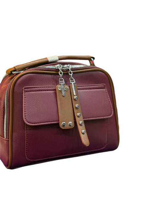 Classic Cognac Convertible Crossbody Handbag